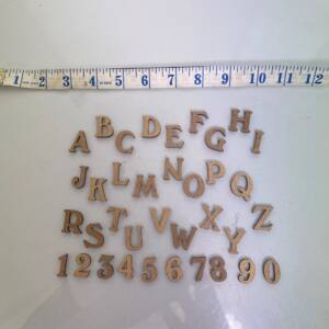 Laser cut heavy duty hard wood A-Z & 1-10 Sets