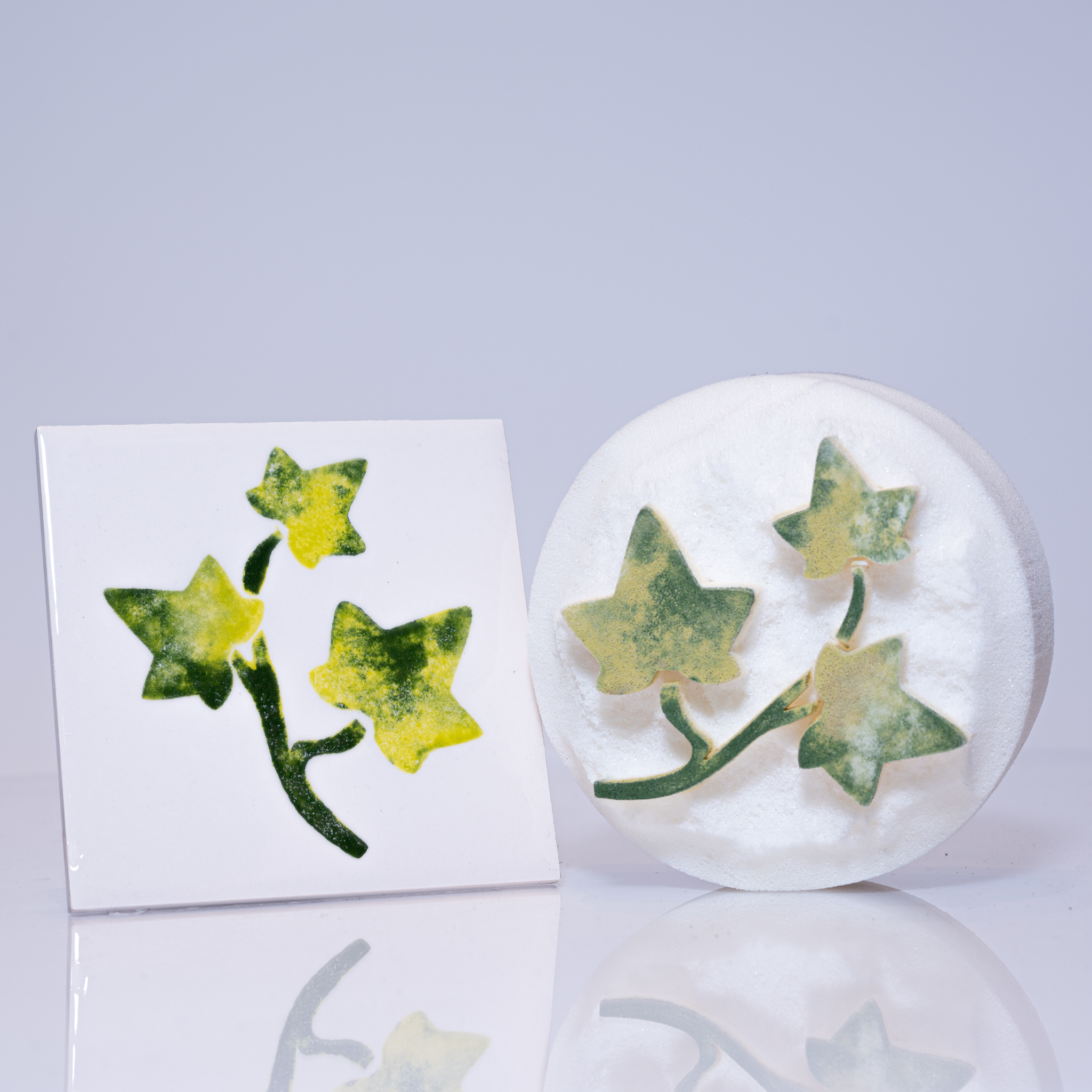Large Group of Ivy leaves with branch (code 76) - Sponge Its Laser cut sponges designed by Rachel Byass)