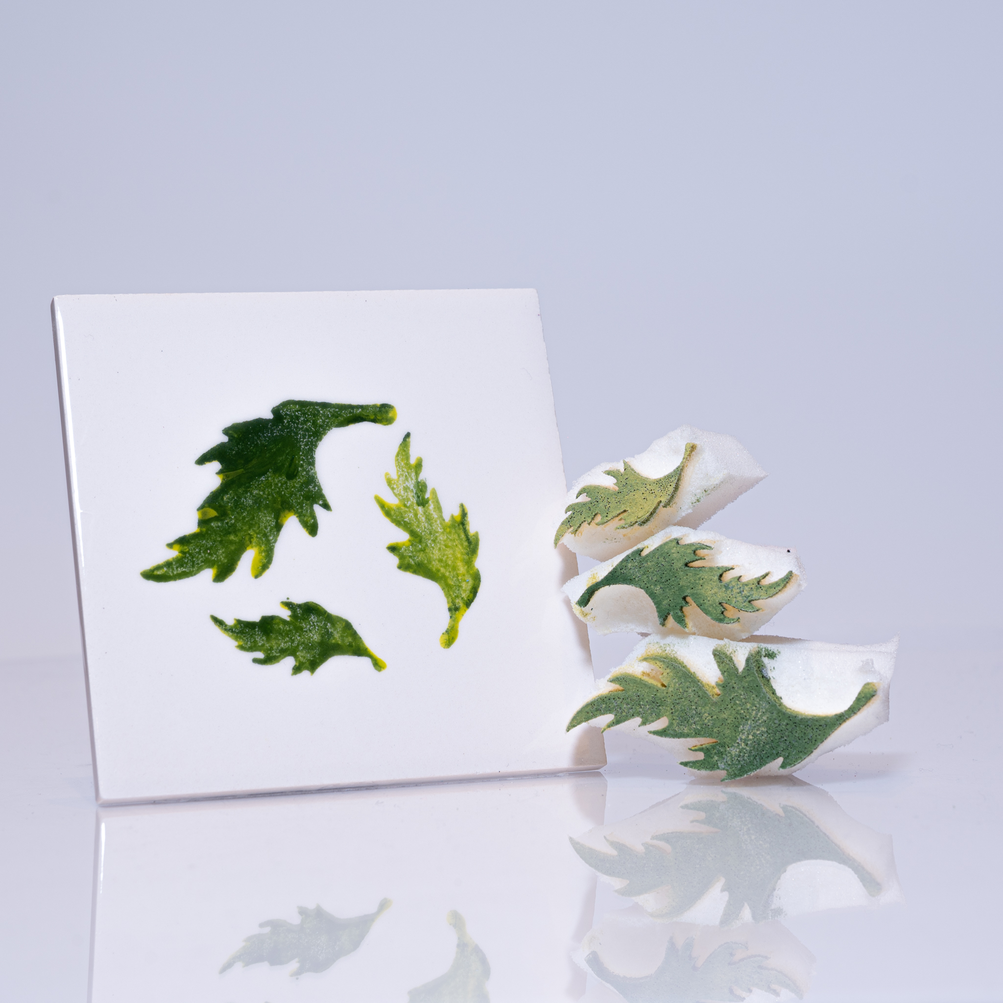 Medium Poppy Leaves x 3 (Code 89) - Sponge Its laser cut sponge designed by Rachel Byass