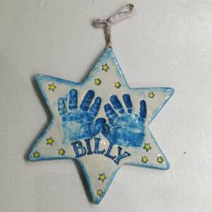 personalised large hand print star shaped