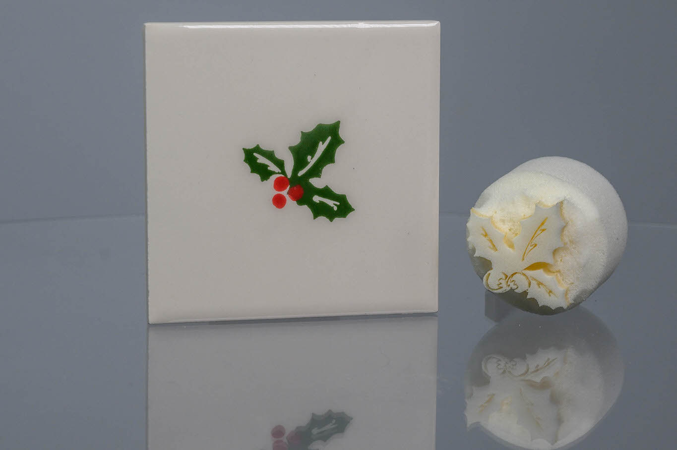 Small Holly Leaves X 3 (code 6) - Sponge Its Laser cut sponge designed by Rachel Byass