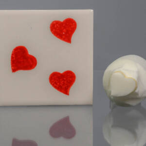 Small off set Heart small sponge (code 103) - Sponge Its Laser cut sponge designed by Rachel Byass