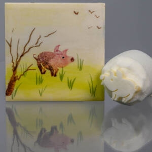 Small Pig (code 44)Sponge Its Laser cut sponge designed by Rachel Byass