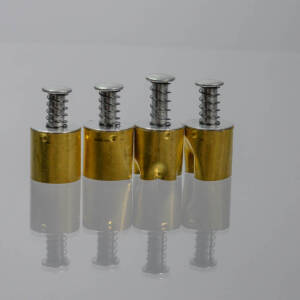 Brass Basic Set of 4 cutters 3/4" diameter 1 heart 1flower 1 Leaf and 1 Circle Kemper PCSB