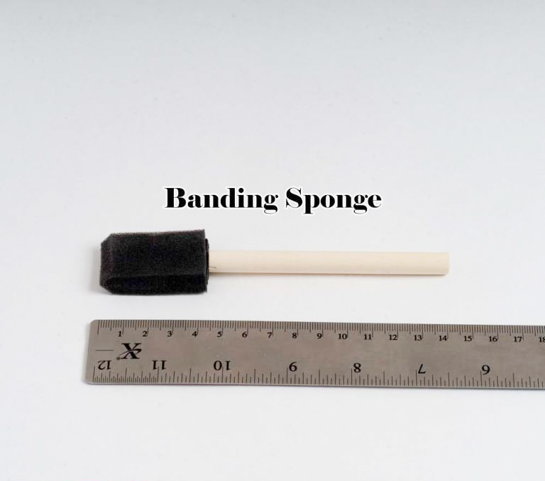 Banding Sponge for pottery with wooden handle X 1 (Code BS 1)
