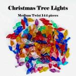 PACK OF 144PCS CHRISTMAS TREE MEDIUM COLOURED TWIST LIGHTS