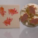 Large Pigs x 3 large (code 45) Sponge Its Laser cut sponge designed by Rachel Byass