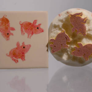 Large Pigs x 3 large (code 45) Sponge Its Laser cut sponge designed by Rachel Byass