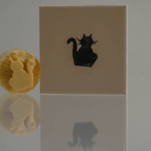 Small sitting Cat  (code 38) - Sponge Its laser cut sponges designed by Rachel Byass