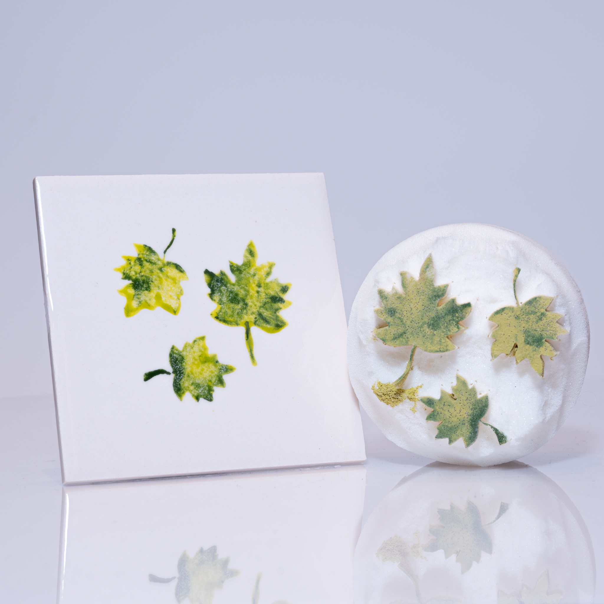 Large Sycamore leaves x 3 (code 82) - Sponge Its laser cut sponges designed by Rachel Byass