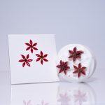 Large Poinsettia  with 3 flowers on one sponge (code 18) - Sponge Its Laser cut sponge designed by Rachel Byass