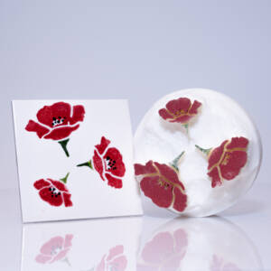 Large Poppy X 3 (Code 58) - Sponge Its Laser cut sponge designed by Rachel Byass