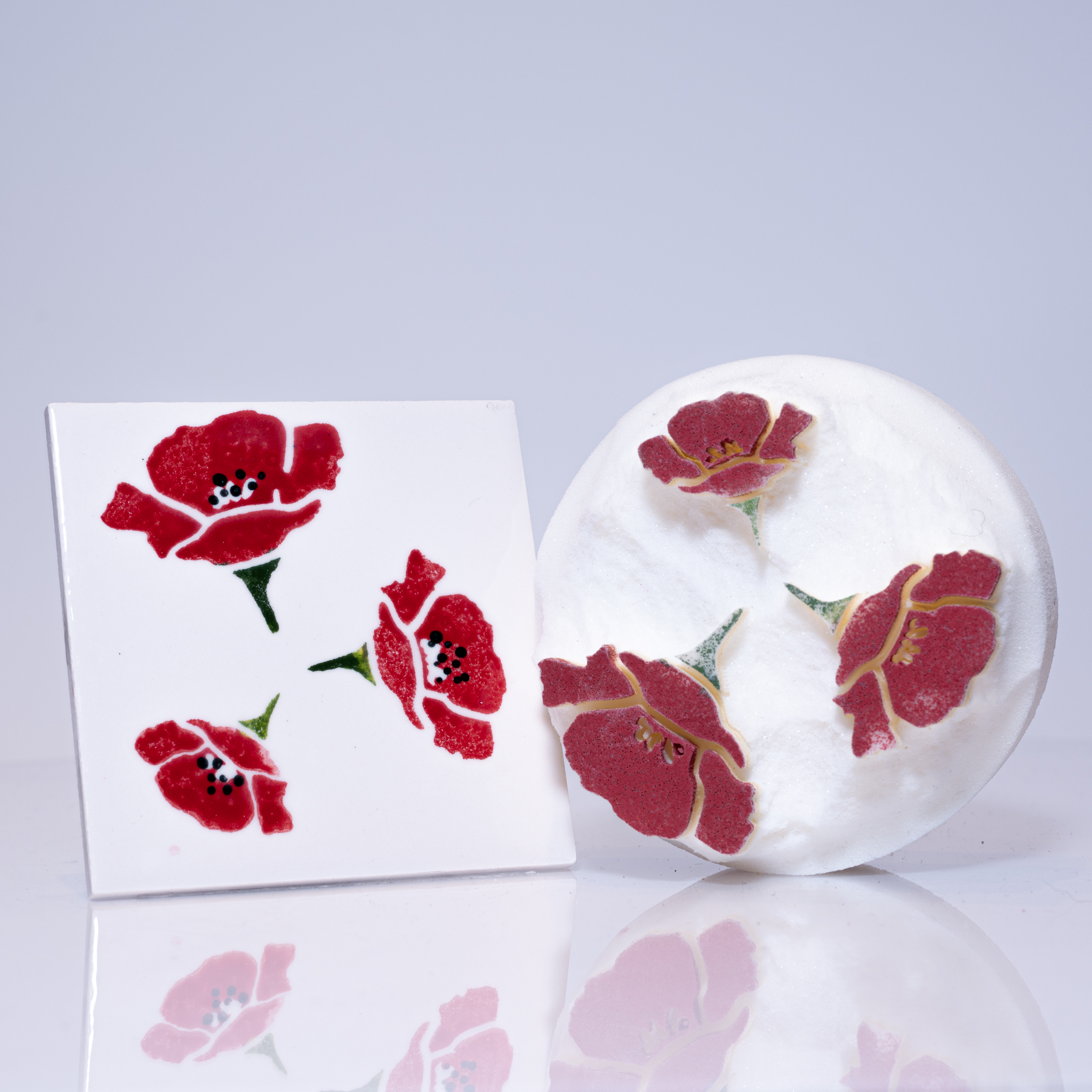 Large Poppy X 3 (Code 58) - Sponge Its Laser cut sponge designed by Rachel Byass