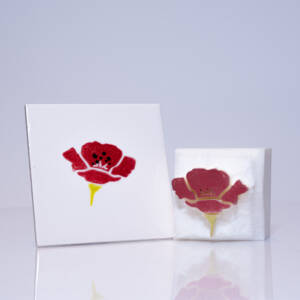 Medium Poppy (code 61) - Sponge Its Laser cut sponge designed by Rachel Byass