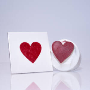 Medium sponge with Large traditional heart (code 105) - Sponge Its laser cut sponges designed by Rachel Byass
