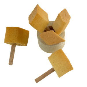 set of 5 high density laser cut sponge on stick diamond (code SOAS D 1)