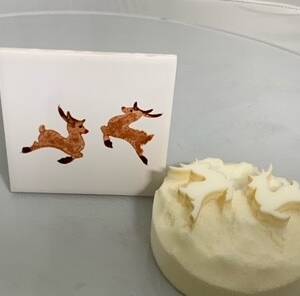 Large pair of left and right reindeer (code 155) - Sponge Its Laser cut sponge designed by Rachel Byass