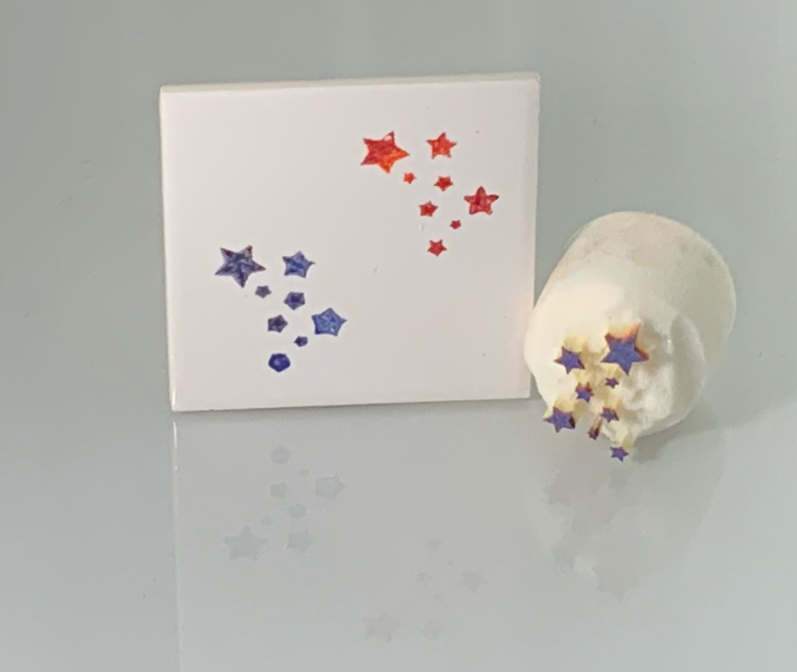 Small shooting stars - (code 102) - Sponge Its Laser cut sponge designed by Rachel Byass