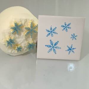 Large 5 assorted fine snowflake on large sponge (code 12) - Sponge Its Laser Cut High Density Sponge Designed by Rachel Byass