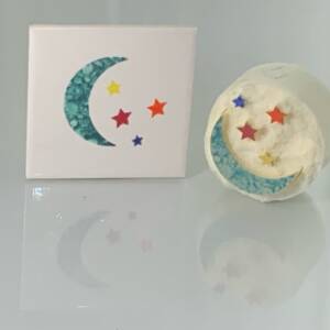 Medium Crescent Moon with Stars (Code 101) - Sponge Its Laser Cut High Density sponge designed by Rachel Byass