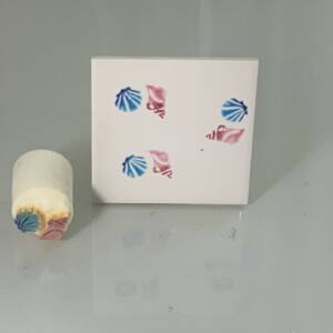 Tiny pair of shells (Code 108) - Sponge Its Laser Cut High Density Sponge Designed by Rachel Byass