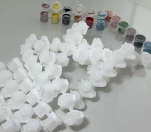 Empty strips of mini paint pots set of 5  x 10ml (30Pots)