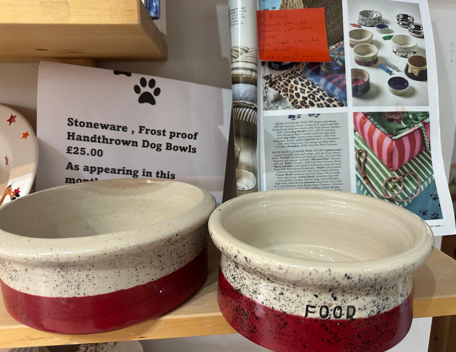 Hand thrown stoneware pet bowls - Image 23