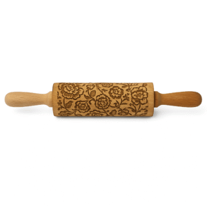 Embossed rolling pin 13" tip to tip 6".5 roller code/ patter 011