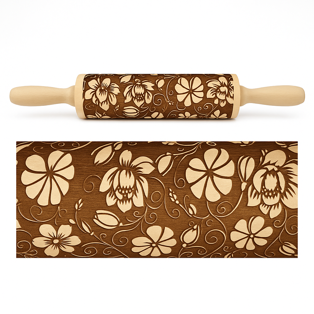Patter 022 Embossed rolling pin