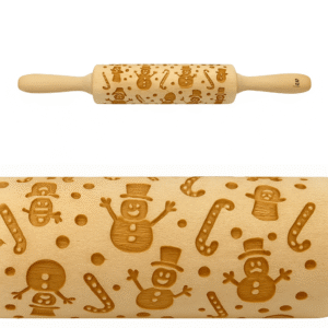 Design 021 Christmas  embossed rolling pin