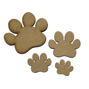 MDF HARD WOOD PAWS X 4