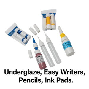 Underglaze Ink Pads, pencils, Easy writer pens and graffito paper
