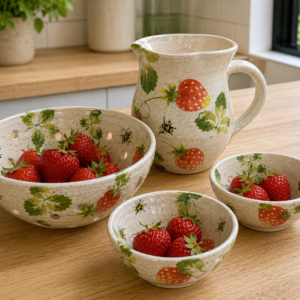 large sponge Strawberries with leaves  - Sponge Its Laser cut sponge designed by Rachel Byass