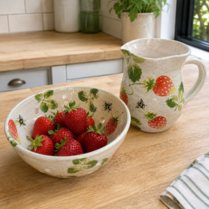 Medium sponge Strawberries with leaves  - Sponge Its Laser cut sponge designed by Rachel Byass